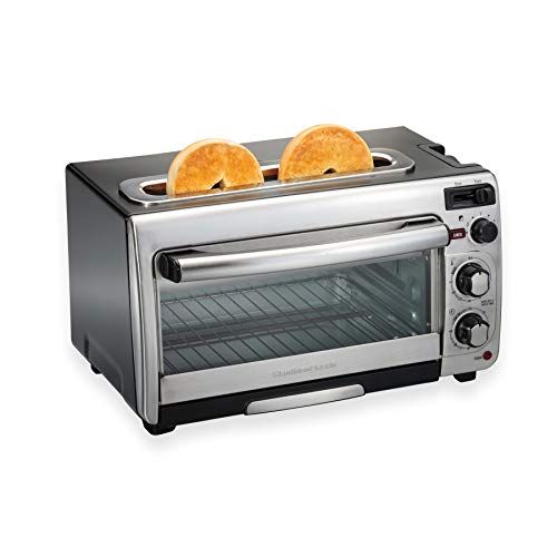 Hamilton Beach 2-in-1 Countertop Oven and Long Slot Toaster, Stainless Steel, 60 Minute Timer and Au | Amazon (US)
