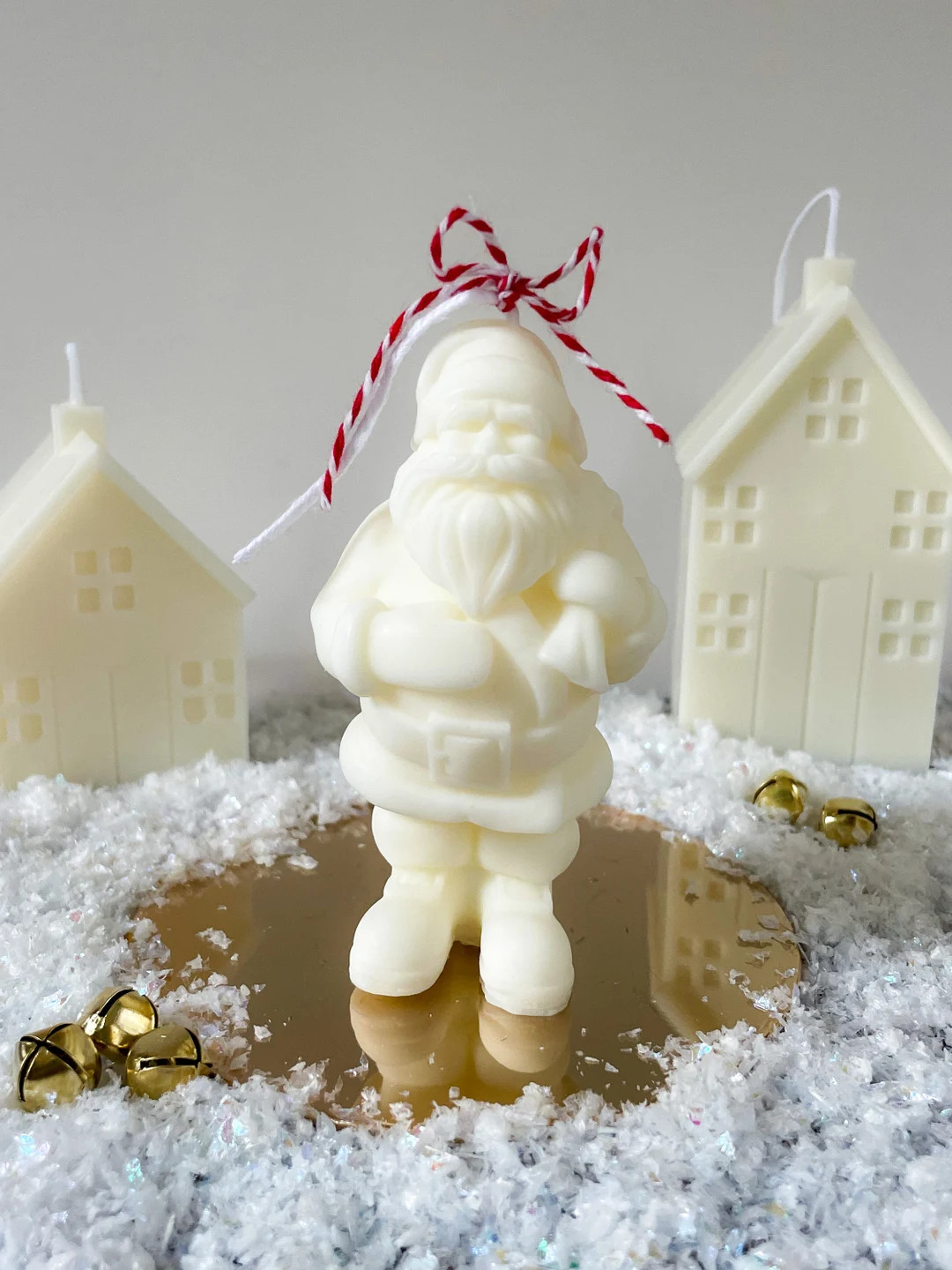 Santa Claus Candle, Christmas Candle, Christmas Decorations, Santa Candle, Holiday Candle, Santa ... | Etsy (US)