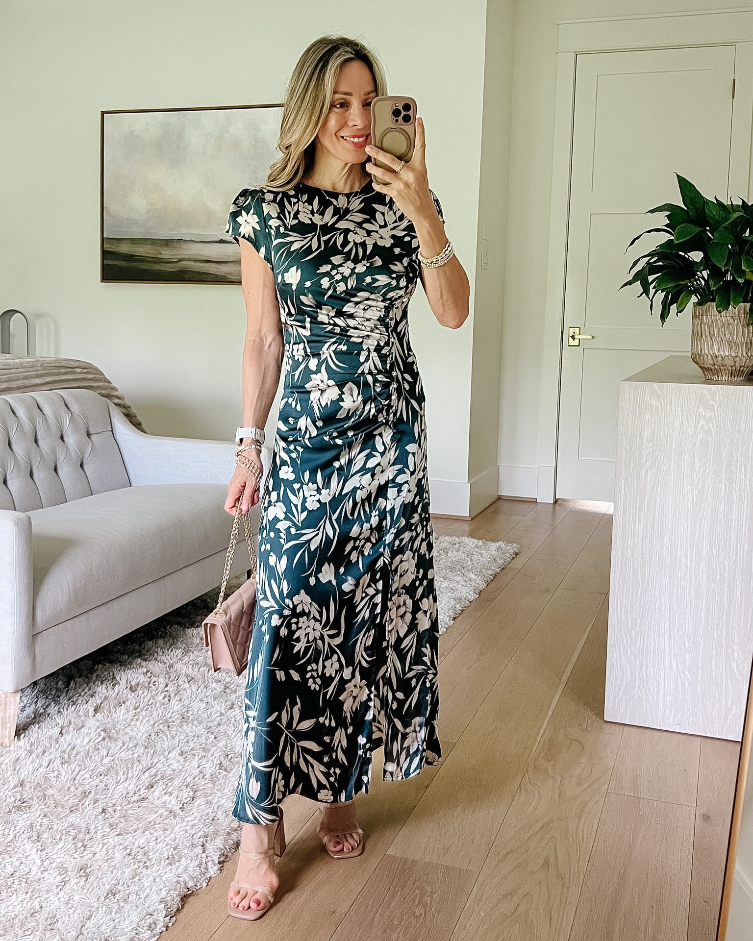 Petal + Pup satin floral midi dress 

Dress Fit: I’m wearing an XS

#LTKgrwm #LTKPetite #LTKOver40