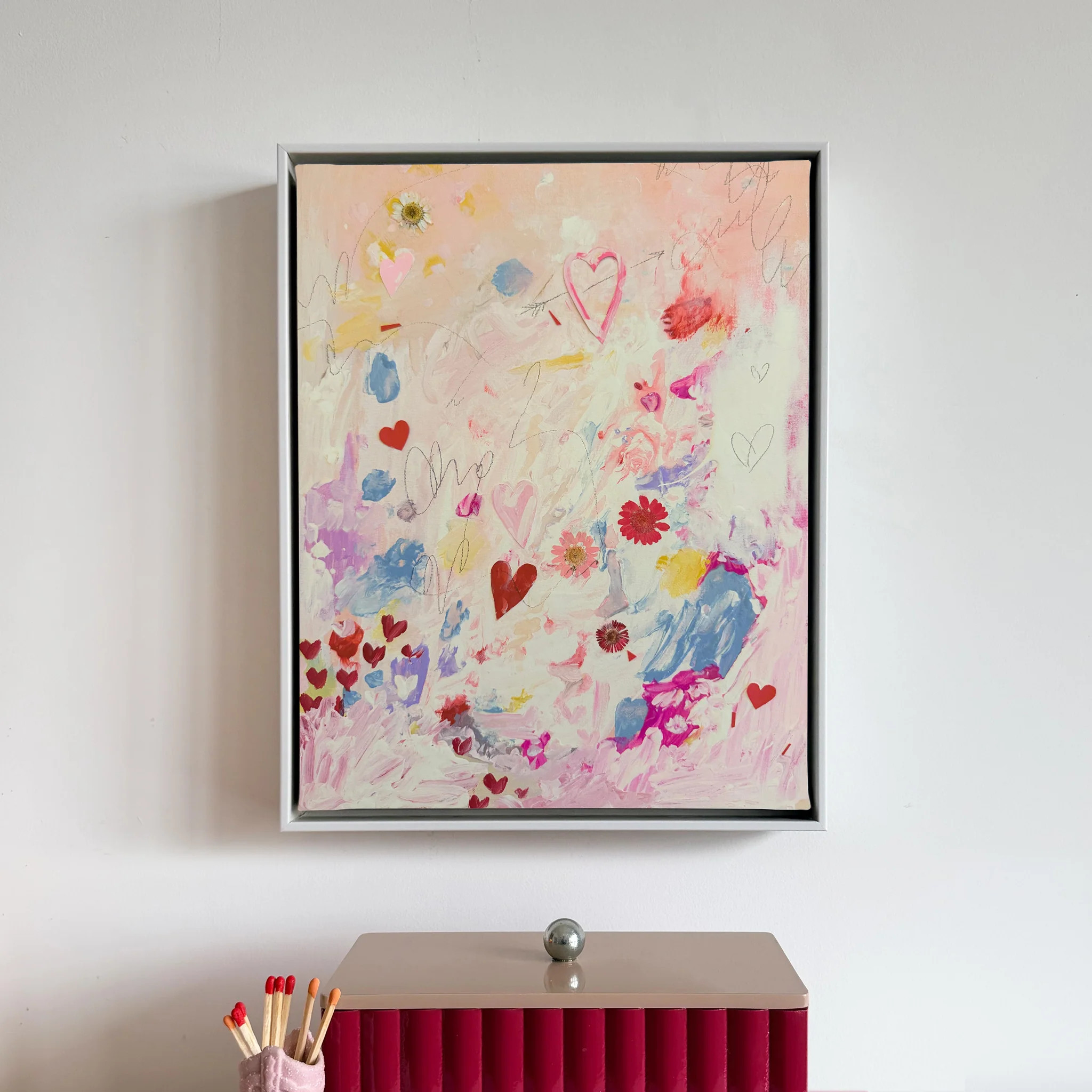 Confetti Hearts Canvas Wall Art | Lindsay Letters, LLC