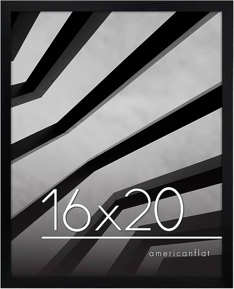Americanflat 16x20 Picture Frame in Black - Thin Border Photo Frame with Polished Plexiglass - Wa... | Amazon (US)