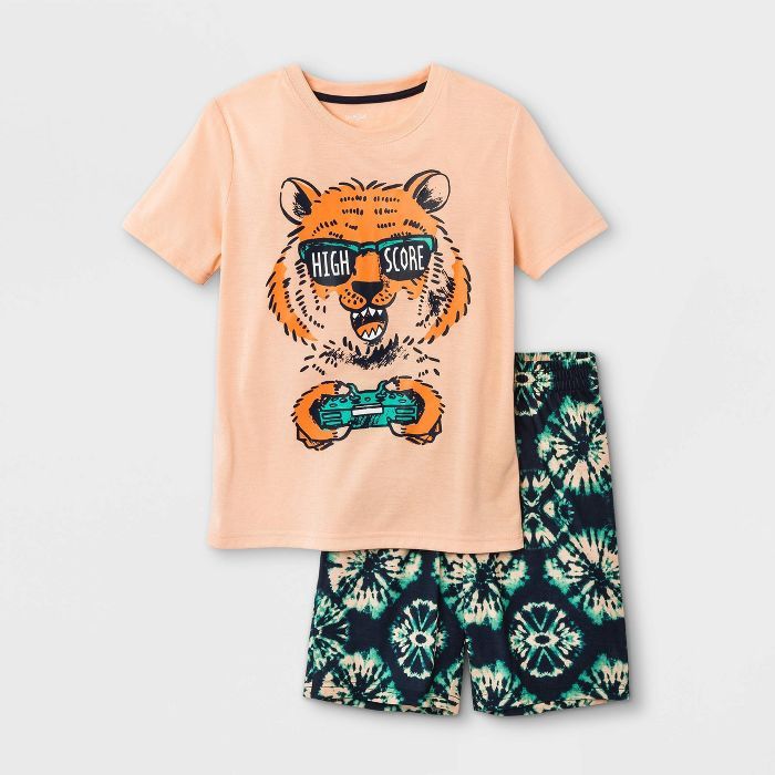 Boys' 2pc Tiger Print Pajama Set - Cat & Jack™ Orange | Target