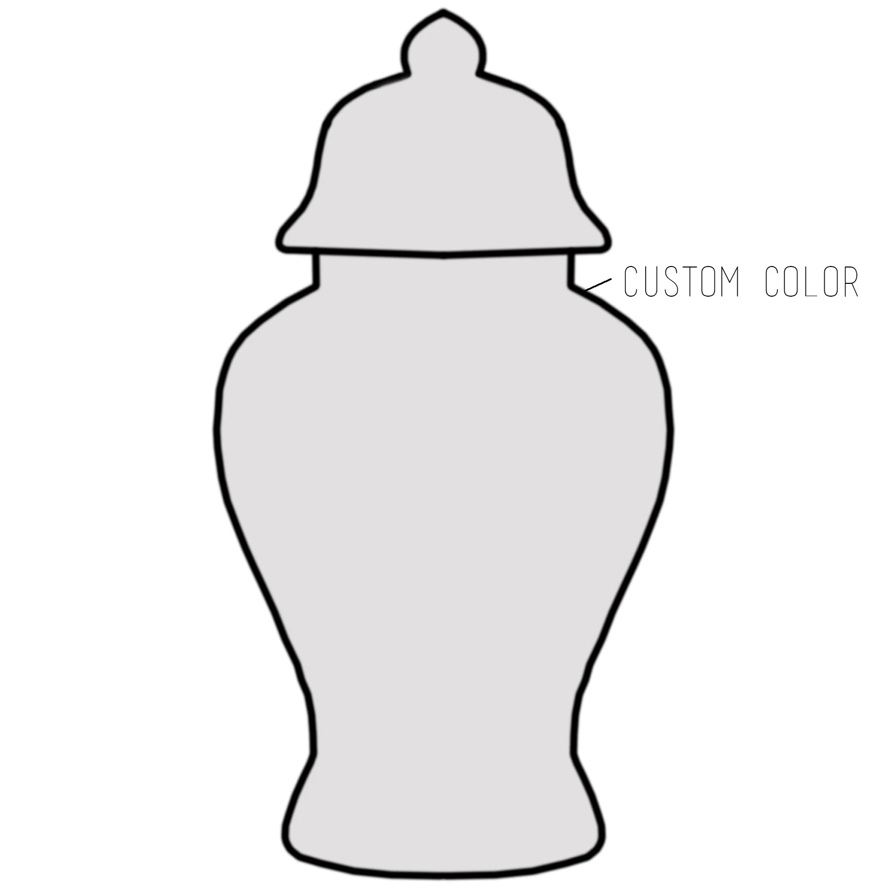 Custom Color Solid Ginger Jars | Ruby Clay Company