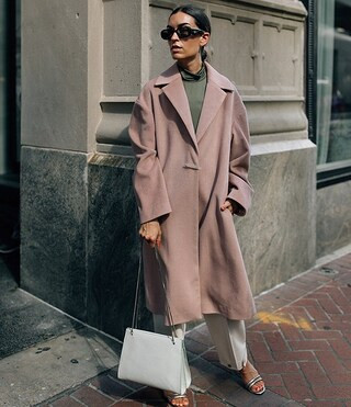 x Elizabeth Damrich Kate Button Front Wool Blend Coat | Dillard's