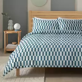 Buy Habitat Checkerboard Blue Bedding Set - Single | Duvet covers and sets | Habitat | Habitat UK