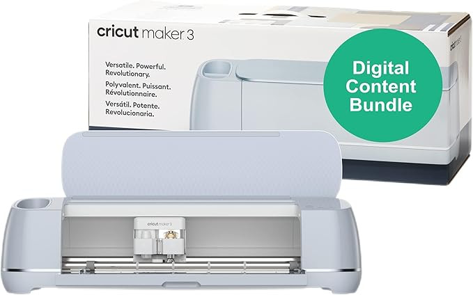 Cricut Maker 3 Smart Cutting Machine - Ultimate Digital Value Bundle | Includes 80 Images & 12 Fo... | Amazon (US)