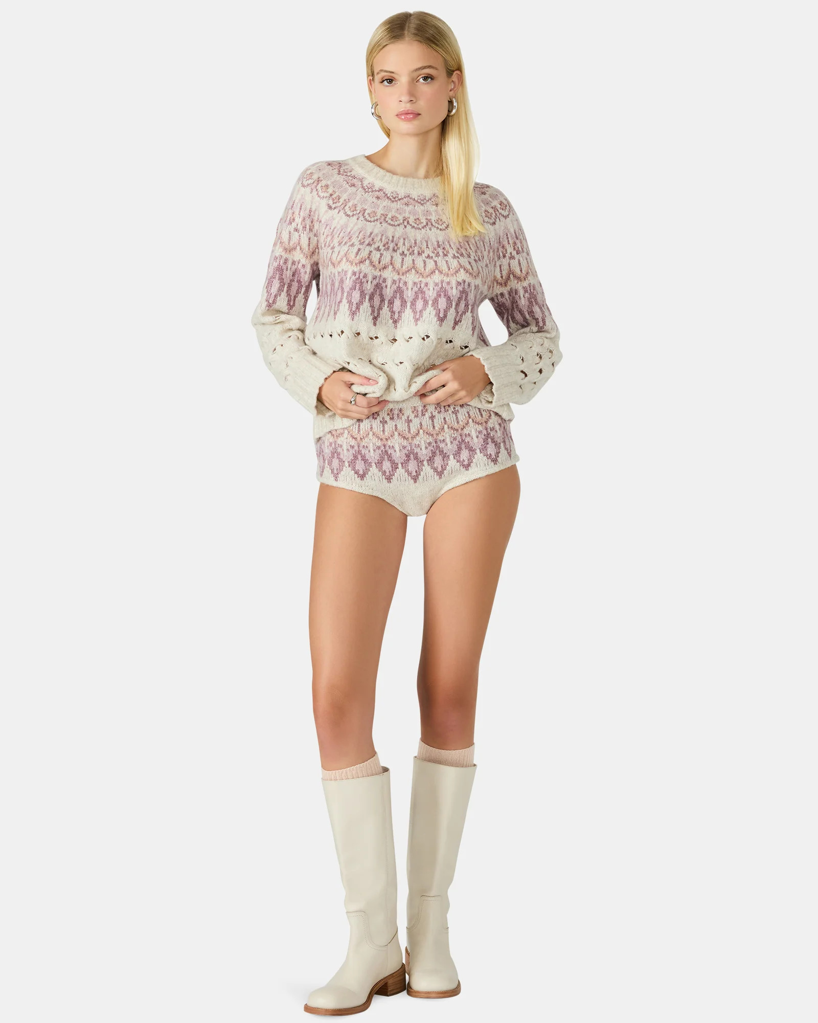 SUZETTE Multi Fair Isle Micro Women's Hot Shorts | Steve Madden (US)