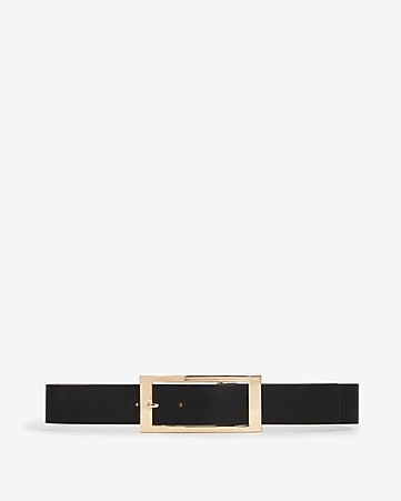 oversized rectangle buckle belt | Express