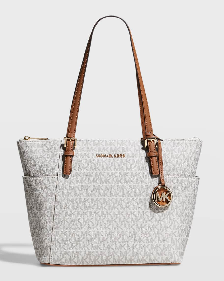 MICHAEL Michael Kors East-West Monogram Zip Tote Bag | Neiman Marcus