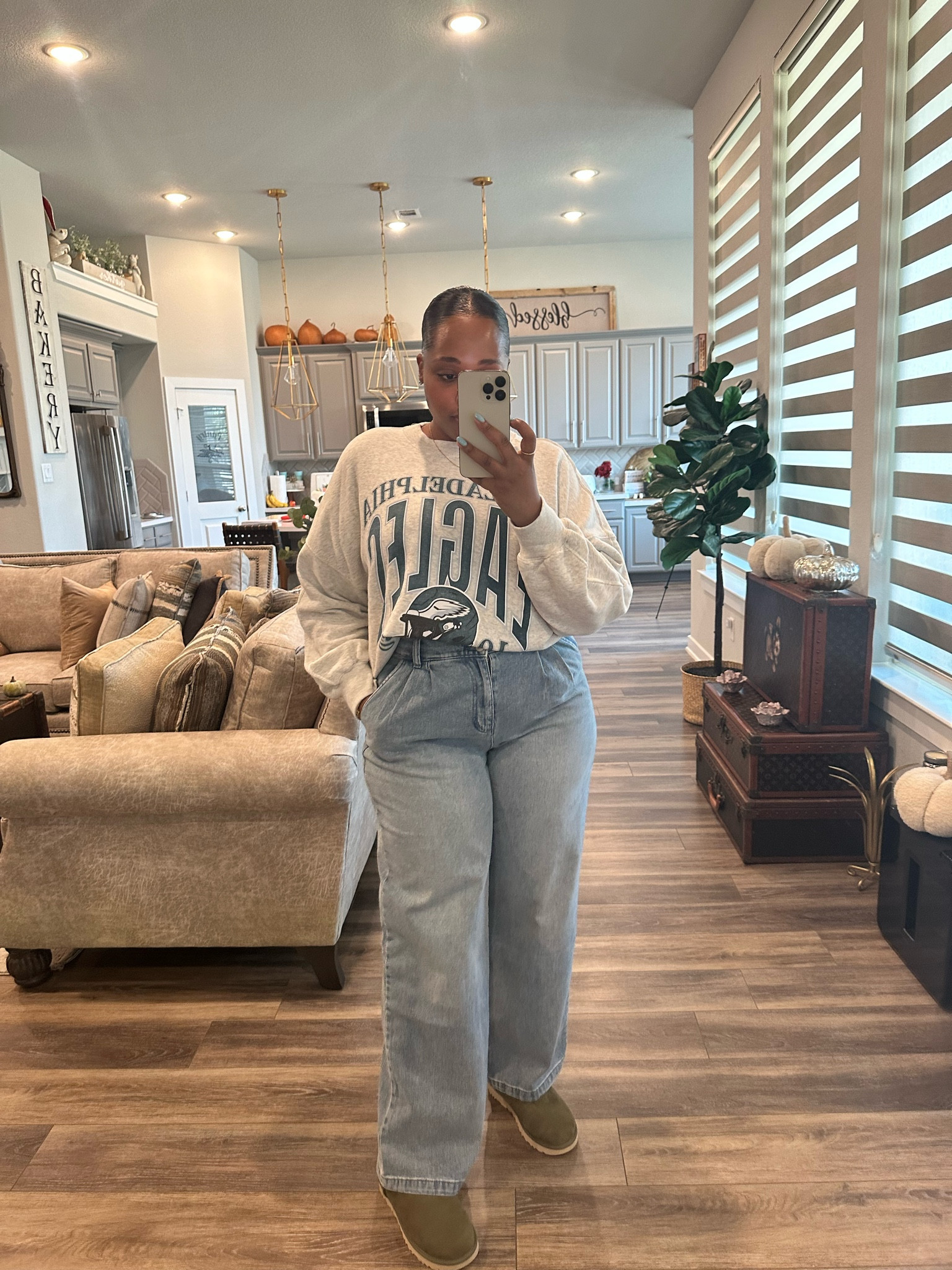 Jeans-  tts 
Pullover-  small 
Uggs-  tts 

Winter outfit - winter style - jeans - winter fashion - Uggs - how to style Uggs - ootd - casual outfit / 

#LTKStyleTip #LTKFindsUnder50 #LTKShoeCrush