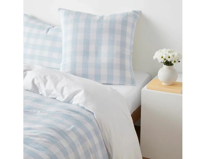 Target Willa Muslin Check European Pillowcase | Catch.com.au