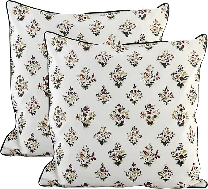 CPC Throw Pillow Covers for Couch, 20x20 Inch Decorative Couch Pillows for Living Room, 100% Cott... | Amazon (US)