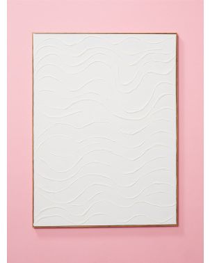 30x40 Framed Plaster Waves Canvas Wall Art | Living Room | HomeGoods | HomeGoods
