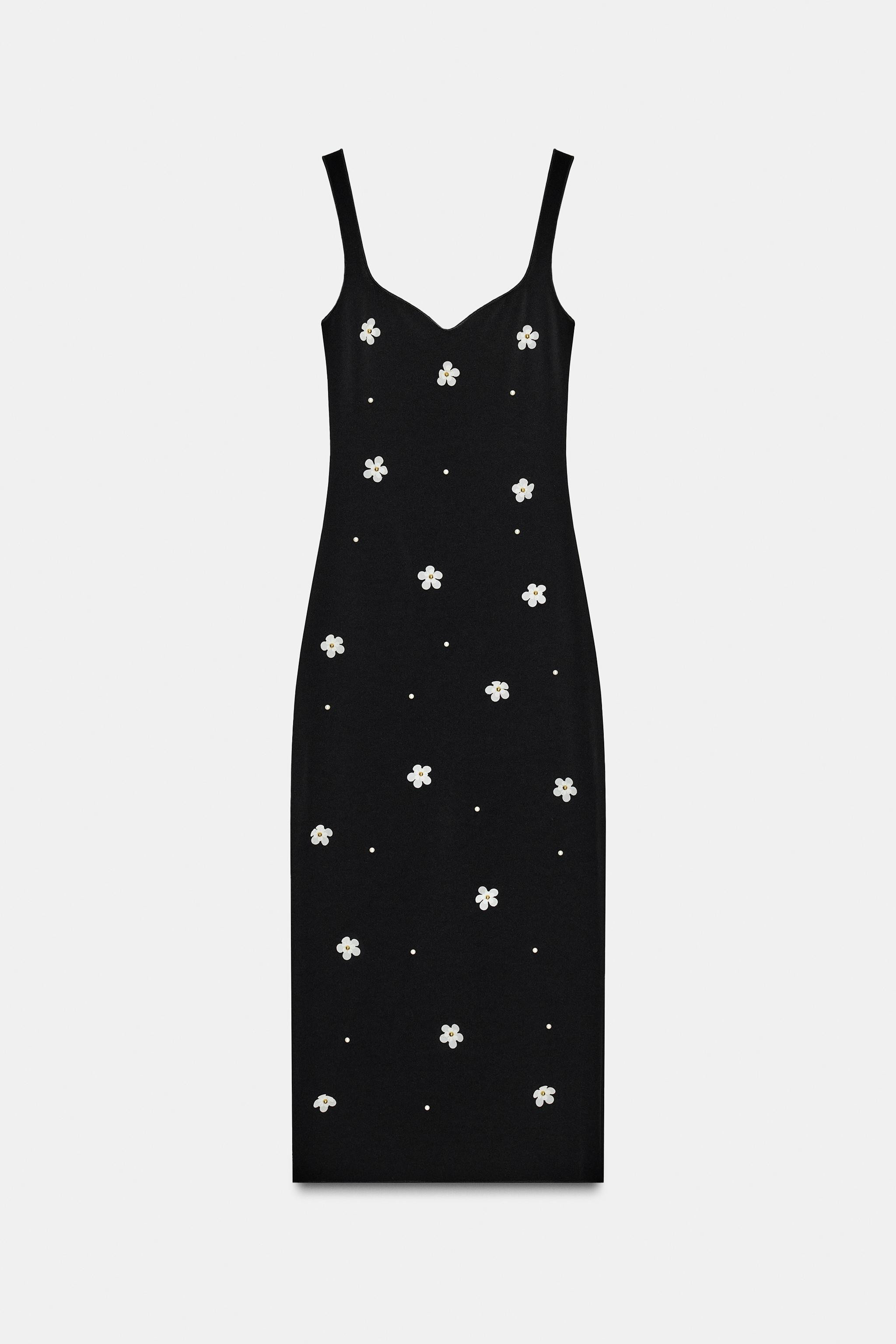 FLORAL STRETCH MIDI DRESS | Zara UK