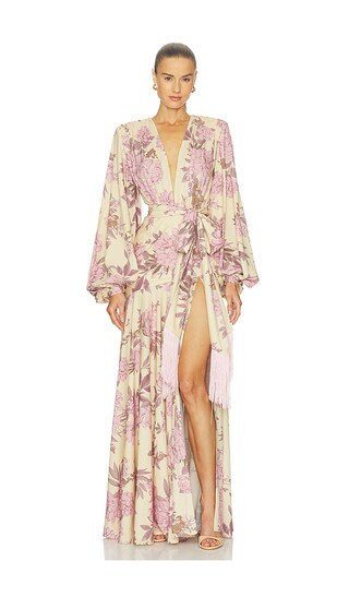 Magnolia Carmen Gown in Blush Multi | Revolve Clothing (Global)