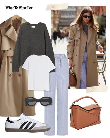 Trench coat outfits 🧥

Spring style, trending now, pinstripe blue linen trousers, grey knit, adidas samba, high street fashion 

#LTKSeasonal #LTKstyletip #LTKeurope