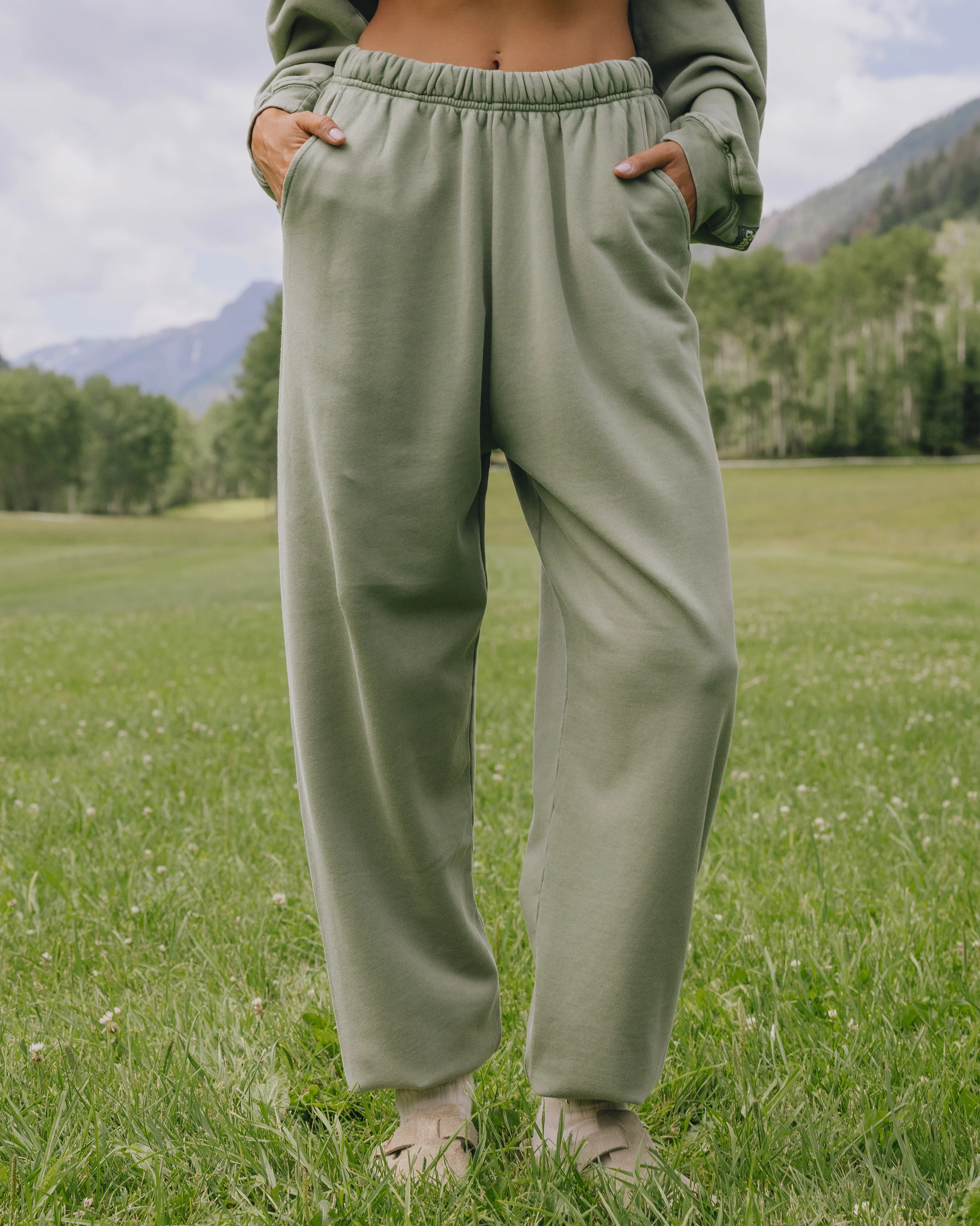 Unisex Joggers - Sunbleached DD Green with Bandana Patch | Daily Drills LLC