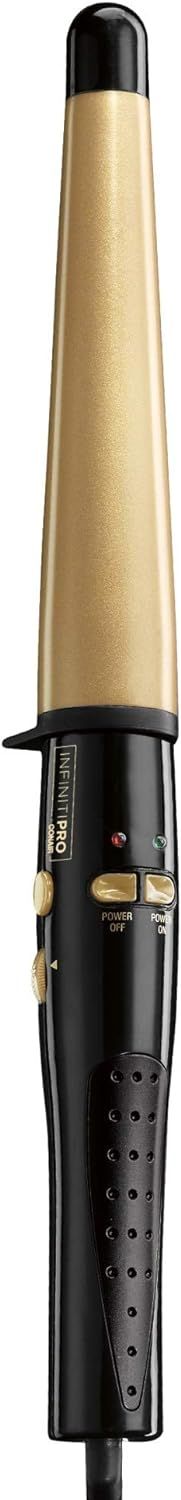 INFINITIPRO BY CONAIR Ultra-High Heat Tourmaline Ceramic Curling Wand; 1 1/4-inch to 3/4-inch Cur... | Amazon (US)