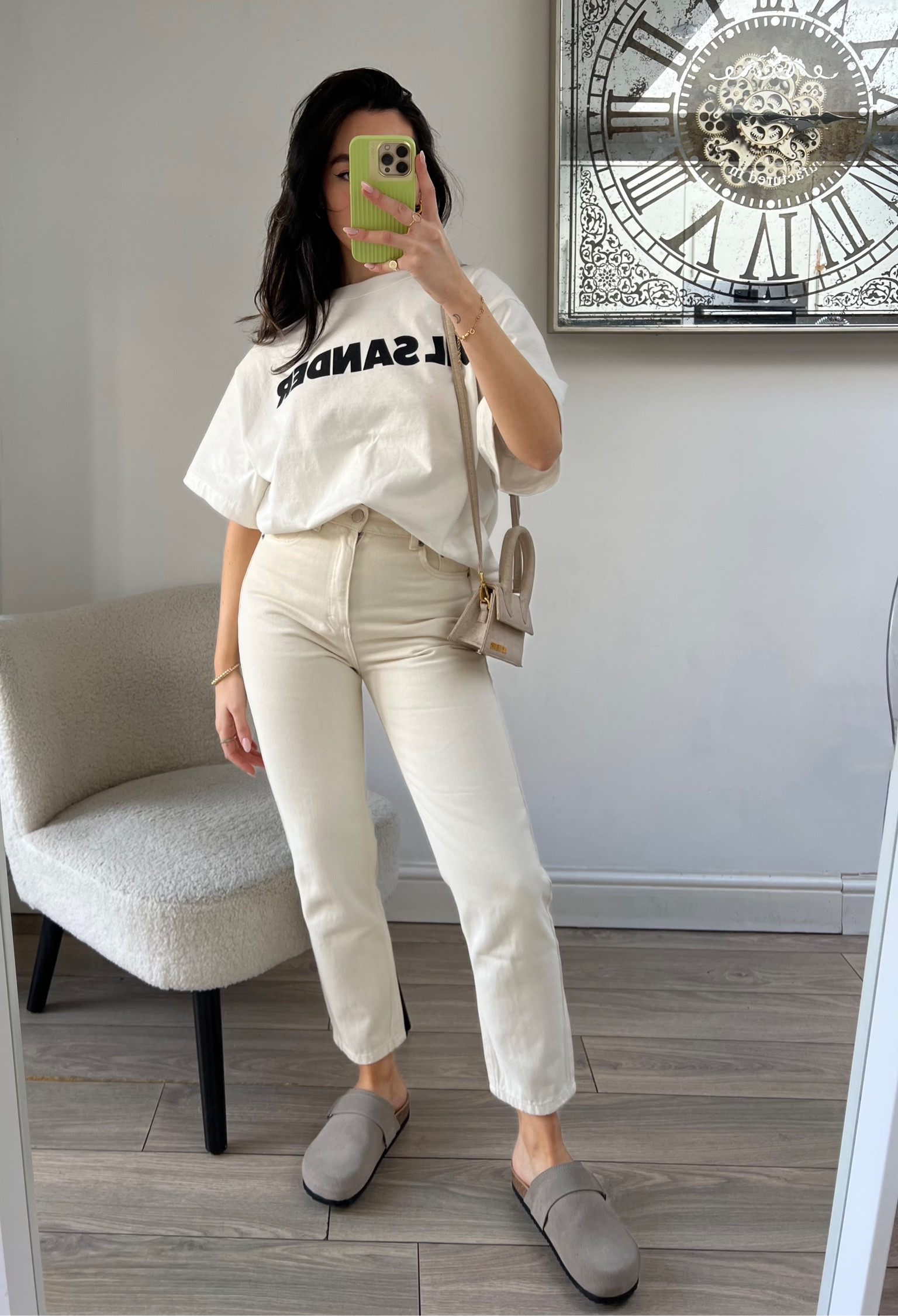A neutral spring look🫶🏼 love that my jeans come in petite lengths! Im wearing EU34 petite. Also love the birkenstock boston dupes! 

#LTKstyletip #LTKunder50 #LTKshoecrush