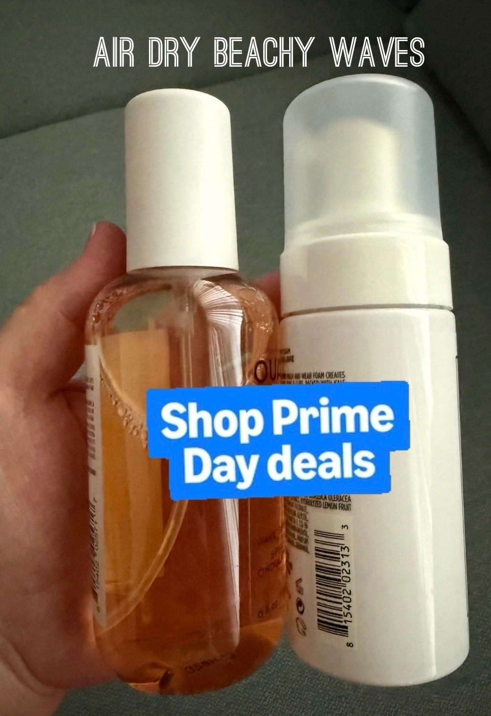 Ouai air dry foam, Ouai waves spray, beachy curls, air dry hair must haves, summer beach hair, Amazon Prime Day 2026, Amazon Prime beauty finds, Amazon Prime day hair

#LTKdayinmylife #LTKgrwm #LTKSaleAlert