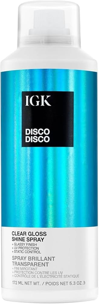 IGK Disco Disco Clear Gloss Hair Shine Spray, UV Protection, 5.3 Oz | Amazon (US)