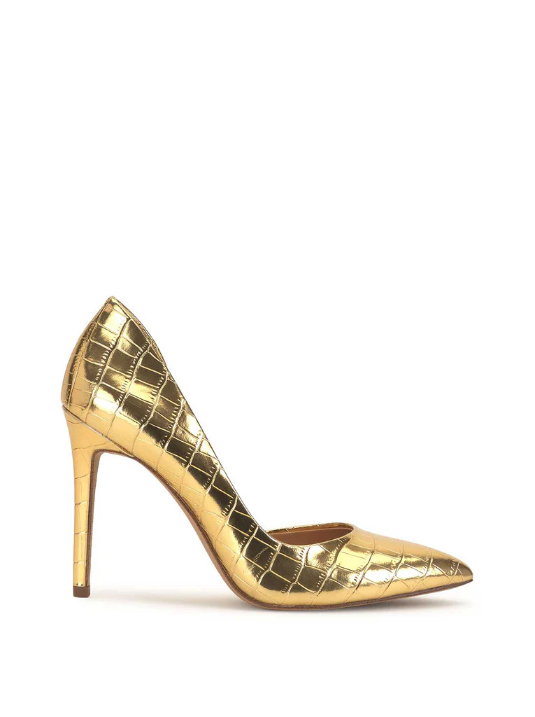 Prizma D'Orsay Pump in Gold Croc | Jessica Simpson E Commerce