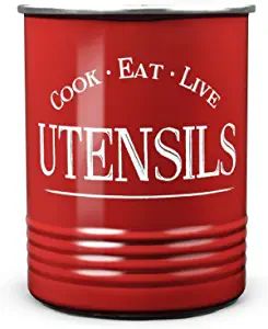 Walford Home Original Kitchen Utensil Holder Crock, Red With Premium Padded Base - Vintage Farmho... | Amazon (US)