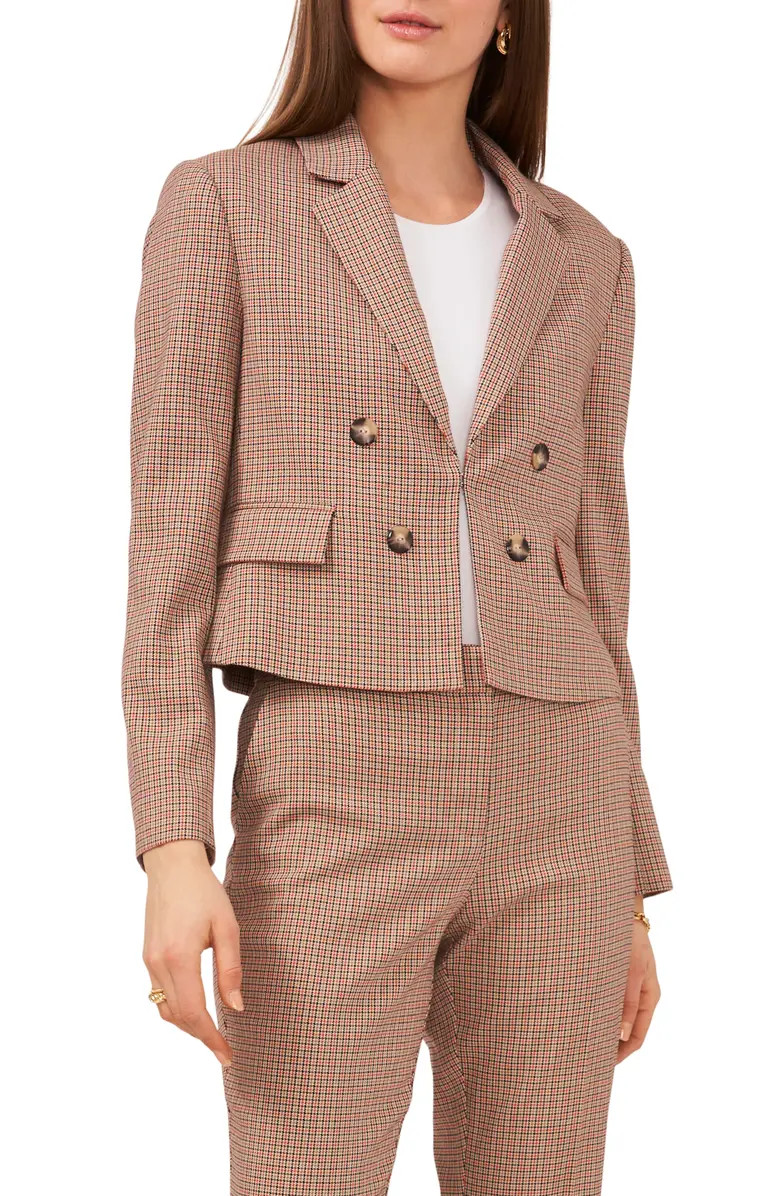 Houndstooth Check Crop Jacket | Nordstrom