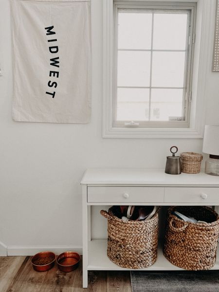 Entryway storage and decor! Shoe baskets are a must to keep things looking less cluttered in your entryway! 

#LTKfamily #LTKhome