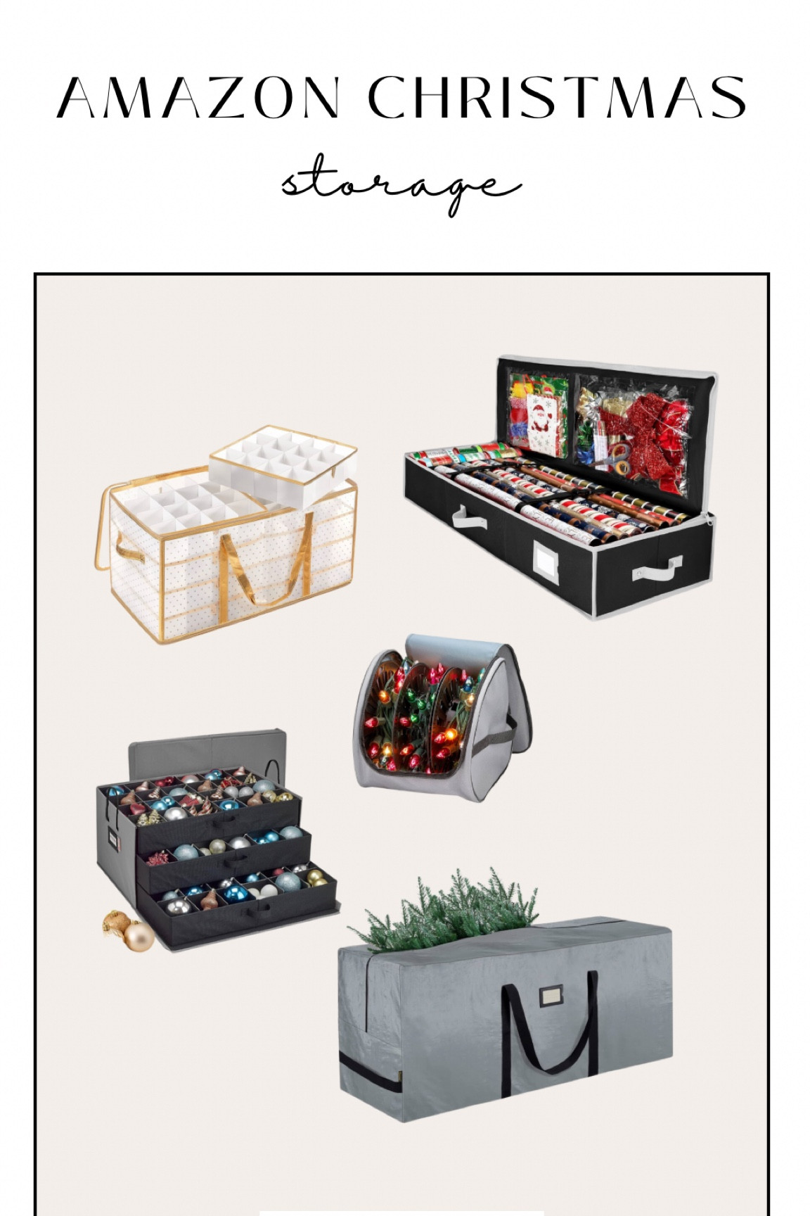 Christmas Storage from Amazon!

#LTKHoliday #LTKSeasonal #LTKHome