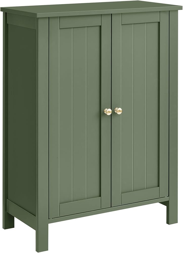 VASAGLE Bathroom Floor Storage Cabinet, Freestanding Bathroom Storage Unit with 2 Adjustable Shel... | Amazon (US)
