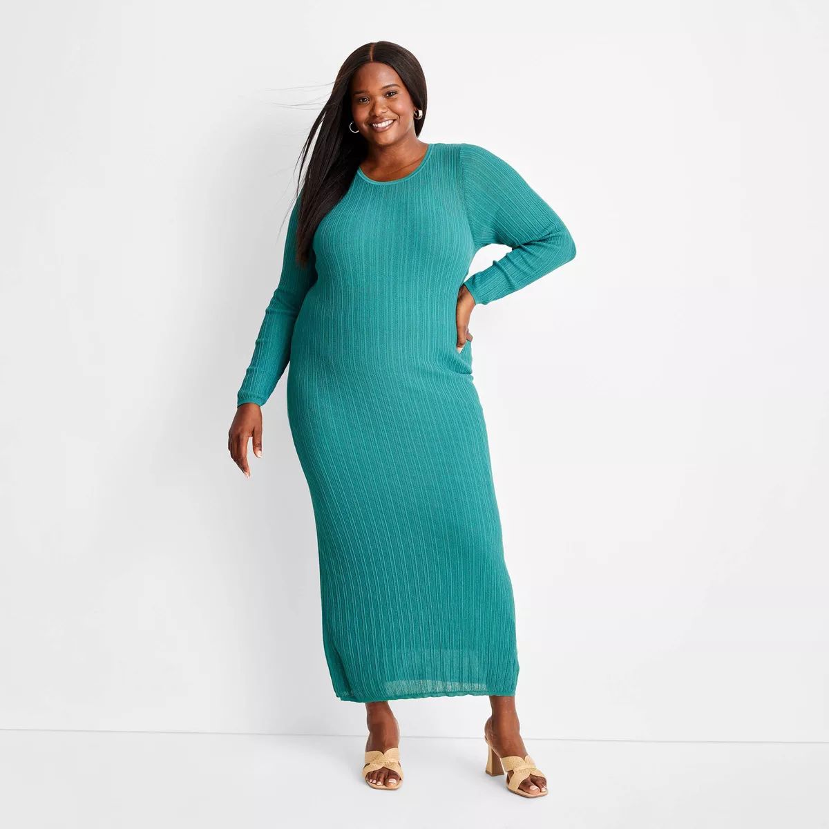 Women's Long Sleeve Sheer Midi Dress - Future Collective™ with Jenny K. Lopez | Target