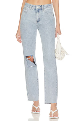 superdown Dylan Distressed Denim Jean in Light Blue Wash from Revolve.com | Revolve Clothing (Global)