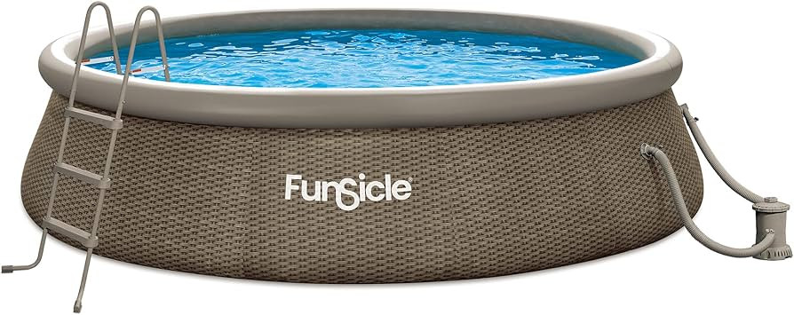 Funsicle 14' x 36" Quickset Round Inflatable Ring Top Outdoor Above Ground Swimming Pool Set with... | Amazon (US)