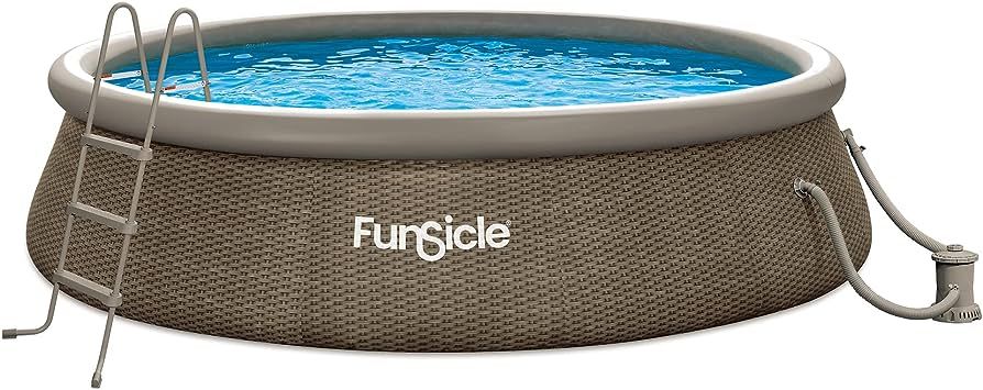 Funsicle 14' x 36" Quickset Round Inflatable Ring Top Outdoor Above Ground Swimming Pool Set with... | Amazon (US)