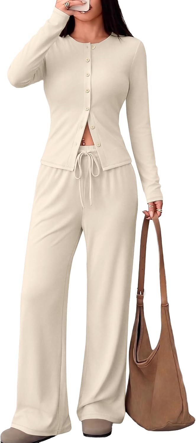Sampeel Two Piece Lounge Sets for Women 2 Piece Travel Airport Outfits 2026 Matching Sets Women Clothing | Amazon (US)