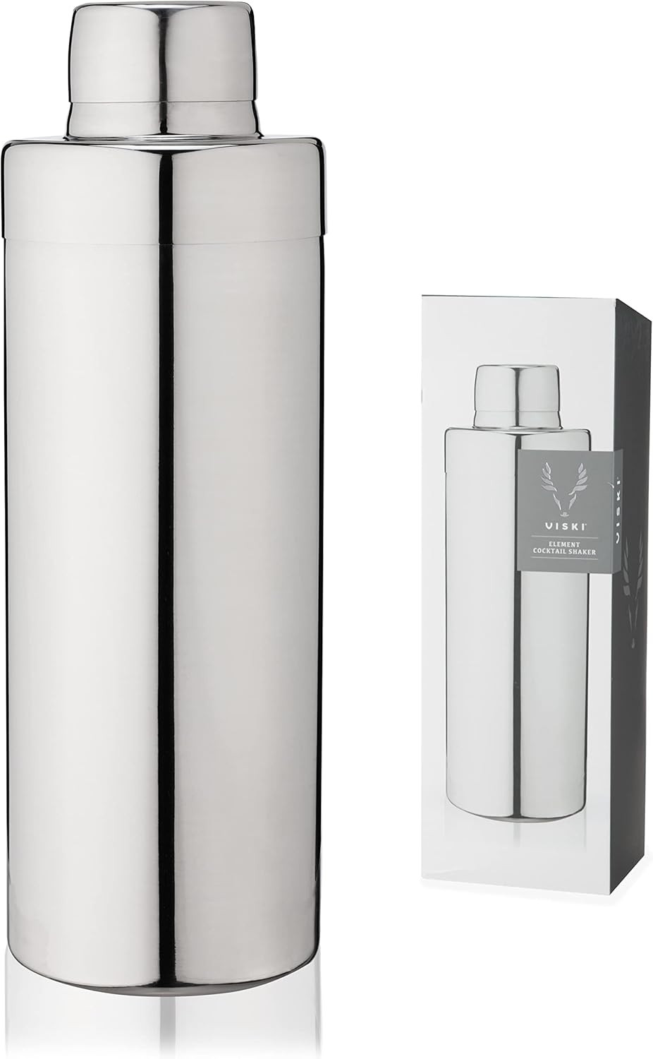 Viski Element Stainless Cocktail Shaker with Strainer, Lightweight Shaker, Bartending Tools, Mix ... | Amazon (US)