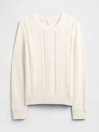 Cable-Knit Crewneck Sweater | Gap Factory