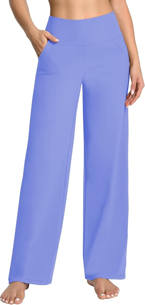 BUBBLELIME 29"/31"/33"/35"/37" Women's High Waist Wide Legs Yoga Pants Loose Comfy Lounge Sweatpa... | Amazon (US)