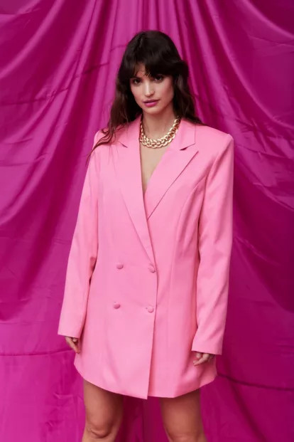 Double Breasted Oversized Blazer Dress | Nasty Gal (US)