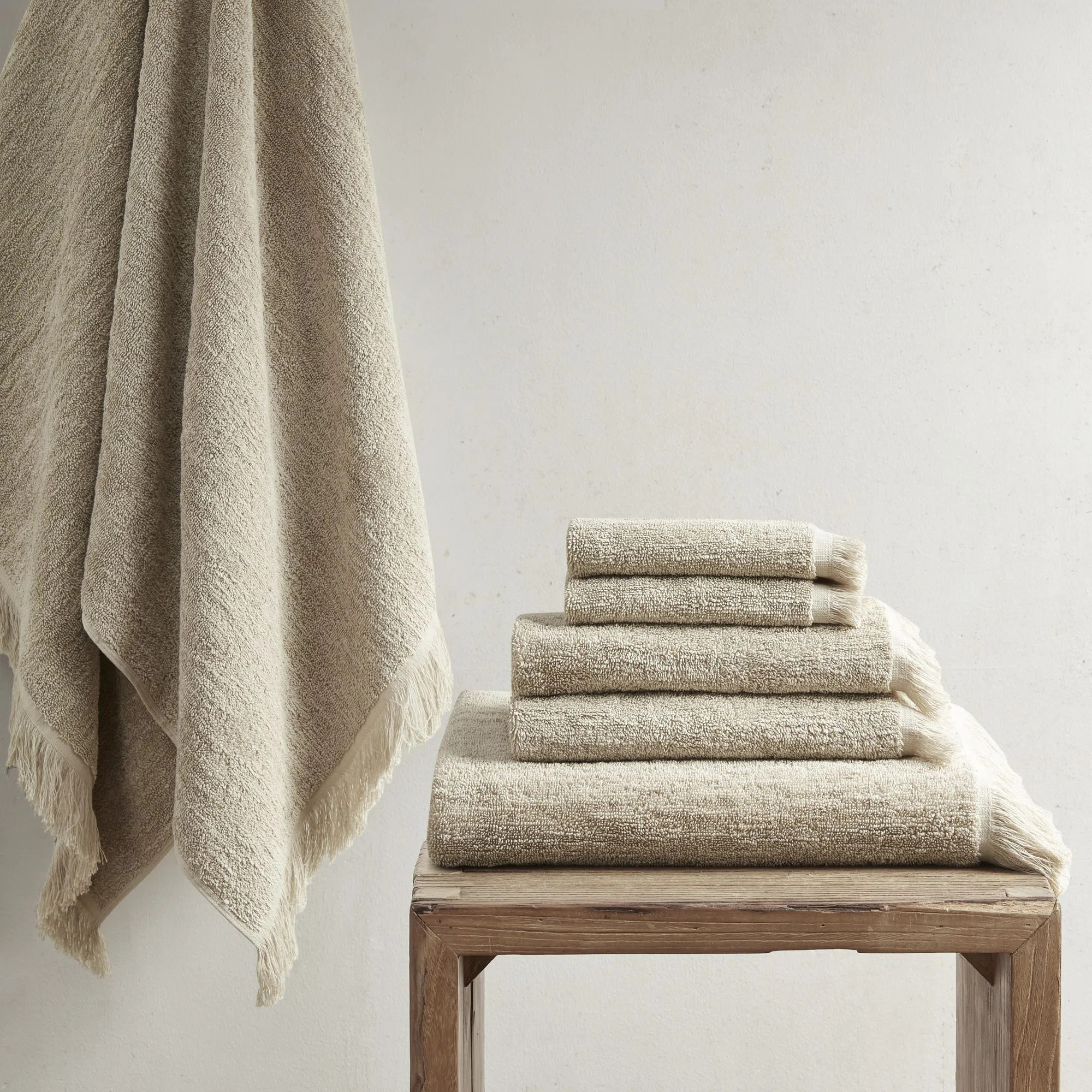 Teferi Cotton Dobby Slub 6 Piece Towel Set | Wayfair North America