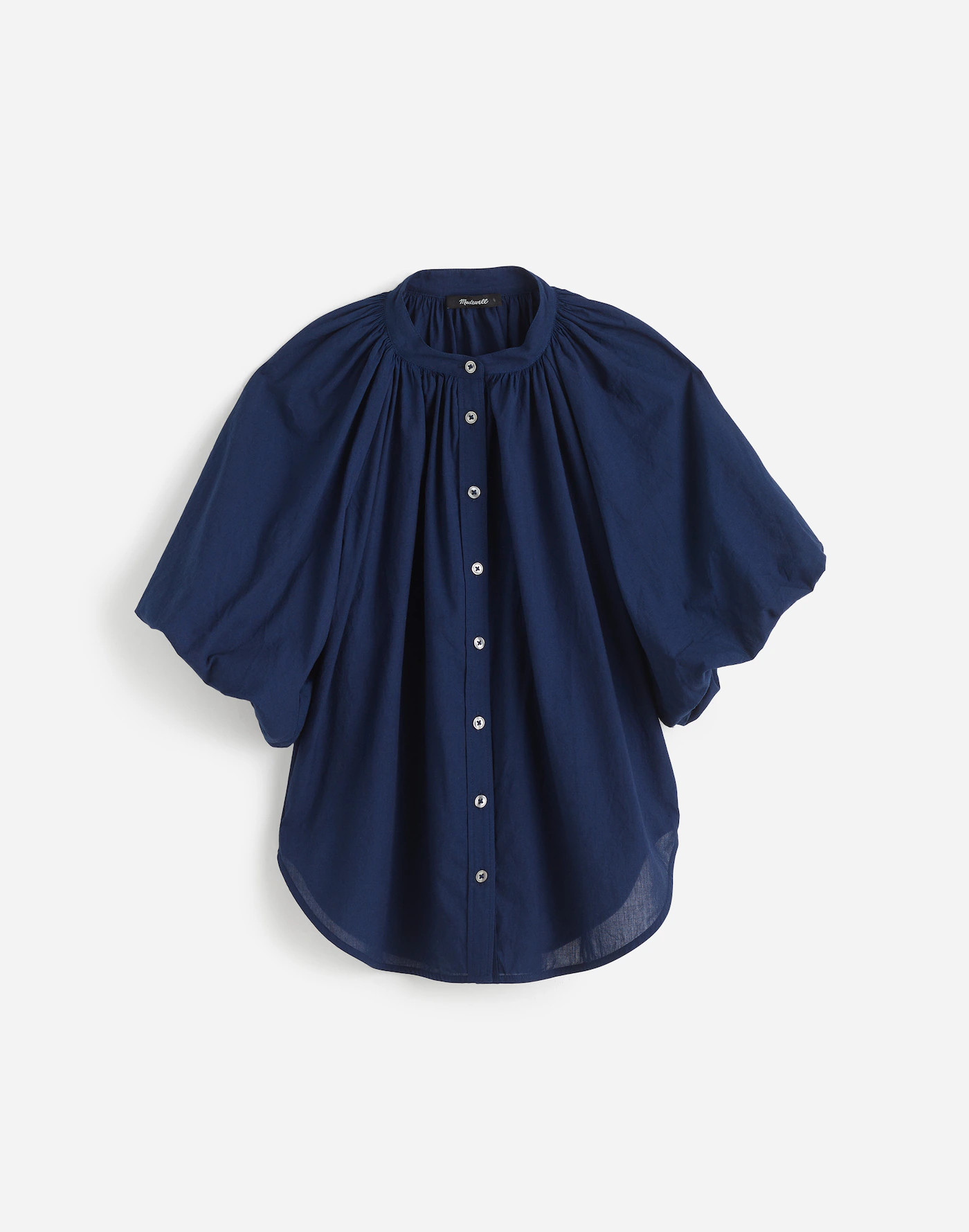 Shirred Balloon-Sleeve Top in Cotton Voile | Madewell | Madewell