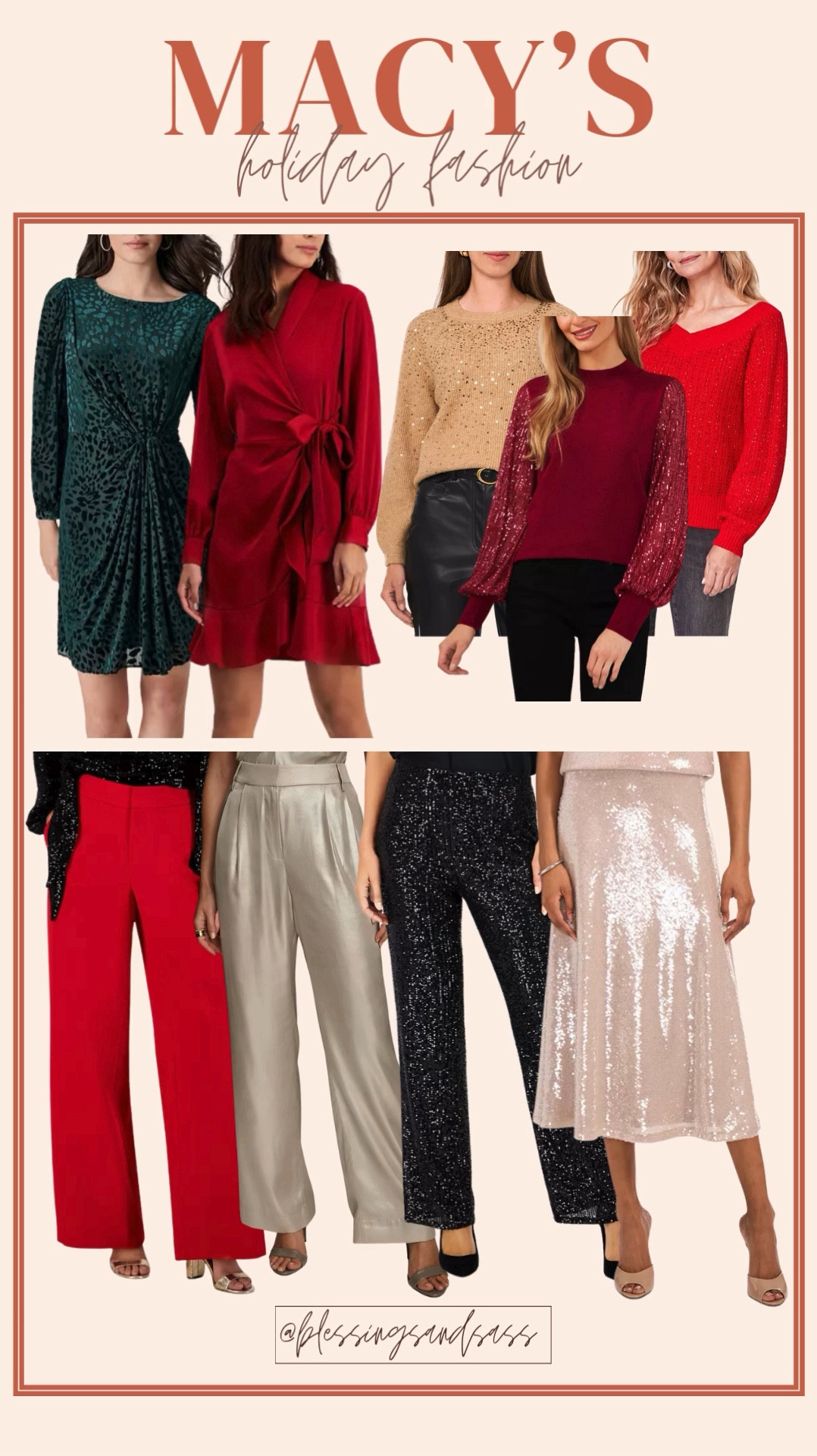 Macy’s Holiday Fashion! 

Women’s fashion, holiday fashion, holiday style, Black Friday, holiday outfits, holiday outfit inspo, holiday ootd, mini dress, festive style, pants, metallic pants, sequin pants, maxi skirt, sequin skirt, sweaters 

#LTKSeasonal #LTKStyleTip #LTKOver40