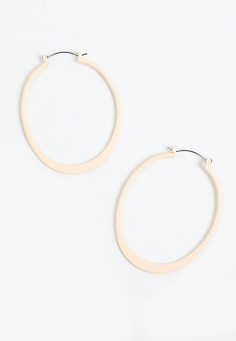 Color Coated Oblong Drop Earrings | Maurices