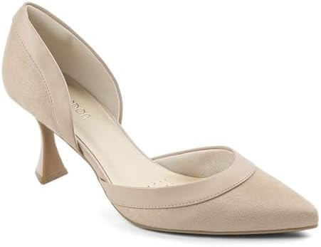 JENN ARDOR Women's Pumps Low Heels Pointed Closed Toe Kitten Dress Shoes for Women Comfortable St... | Amazon (US)