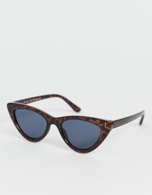 New Look cat eye sunglasses in dark brown | ASOS UK