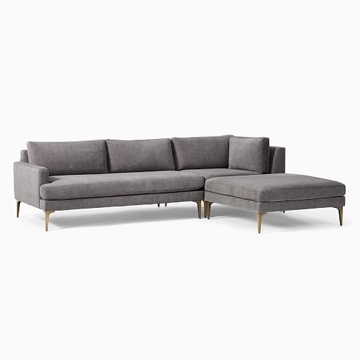 Andes 3-Piece Ottoman Sectional (90"–105") | West Elm (US)