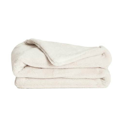 UnHide Lil’ Marsh - Faux Fur Blanket - Durable, Lightweight, Extra Soft Blanket - Machine Washable - Add a Layer of Softness to Any Bed, Couch, or Reading Chair - Snow White, X-Small (34” x 44”) | Amazon (US)