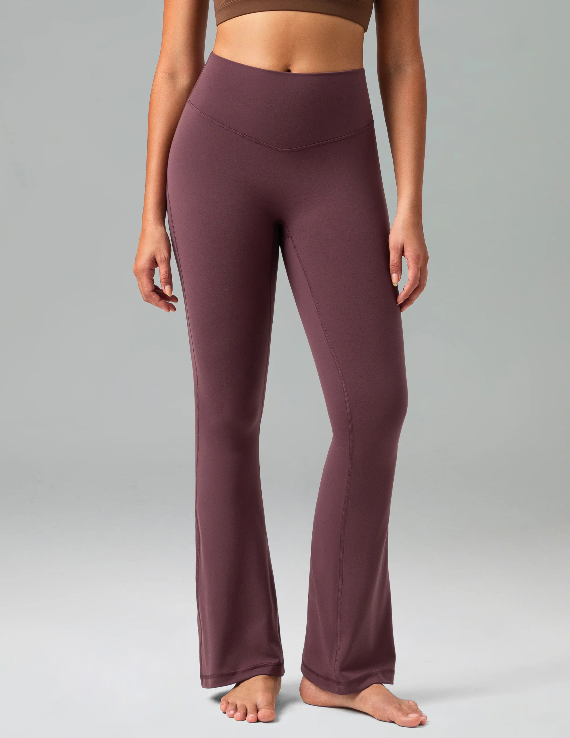 Dreamlux High Waisted No Front Seam Flare Legging 29.5" | Colorfulkoala