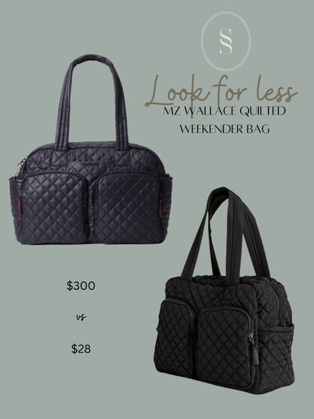 Mz wallace quilted weekender bag #lookforless. I just got in this Walmart quilted black weekender bag and it’s amazing! Highly recommend this for a light weight weekend travel bag, pumping bag or diaper bag 

#LTKGiftGuide #LTKunder50 #LTKCyberweek